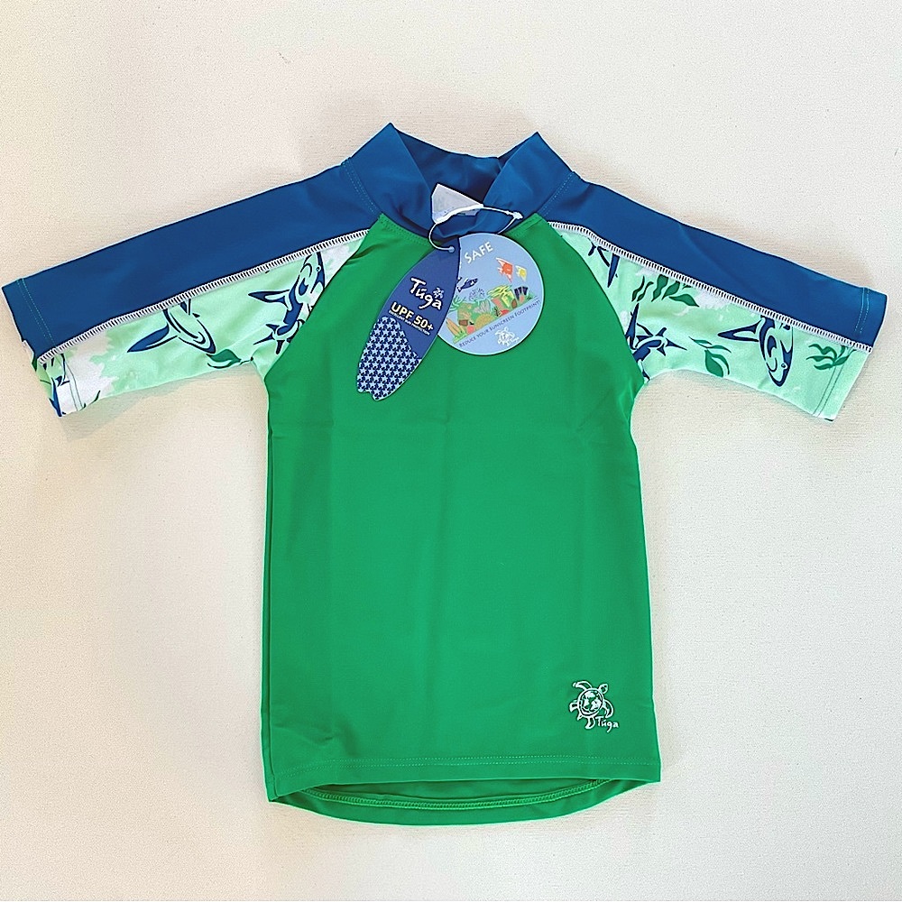 NWT Tuga Breaker Short Sleeve Rash Guard Sharks UPF 50+ Boys: 6-12M, 12-18M